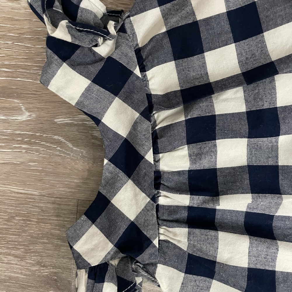 Baby Gap Gingham navy and white 2 piece set 0-3 - Picture 4 of 5